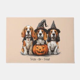 Trick or treat Halloween Beagle Dogs Deurmat