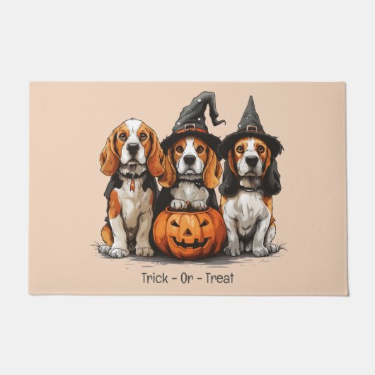 Trick or treat Halloween Beagle Dogs Deurmat (Voorkant)