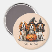 Trick or treat Halloween Beagle Dogs Magneet (Voorkant / Achterkant)