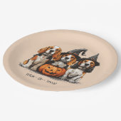 Trick or treat Halloween Beagle Dogs Papieren Bordje (Gekanteld)