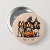 Trick or treat Halloween Beagle Dogs Ronde Button 7,6 Cm (Voorkant /achterkant)