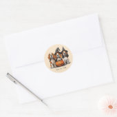 Trick or treat Halloween Beagle Dogs Ronde Sticker (Envelop)