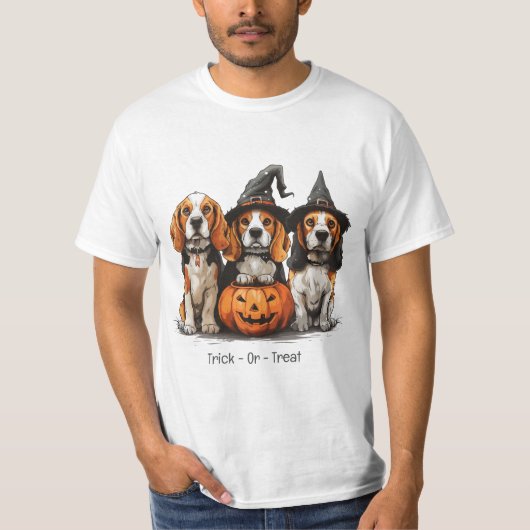 Trick or treat Halloween Beagle Dogs T-shirt (Voorkant)
