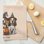Trick or treat Halloween Beagle Dogs Theedoek (Quarter Fold)