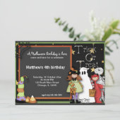 Trick or treat Halloween Birthday Kaart (Staand voorkant)