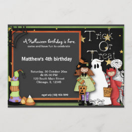 Trick or treat Halloween Birthday Kaart