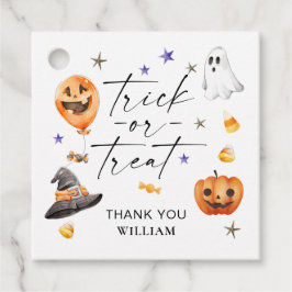 Trick or treat Halloween Birthday Party Bedankjes Labels