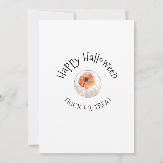 Trick or treat Halloween Birthday Uitnodiging (Achterkant)