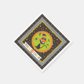 Trick or treat Halloween Black Cat Witch Servet (Hoek)