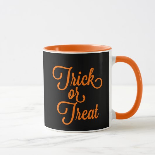 Trick or treat Halloween Black en Oranje Mok (Rechts)