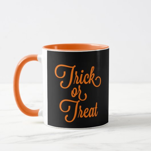 Trick or treat Halloween Black en Oranje Mok (Links)
