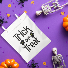 Trick or treat Halloween Black Ghosts Bedankzakje