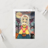 Trick or treat Halloween Briefkaart (Voorkant / Achterkant in situ)