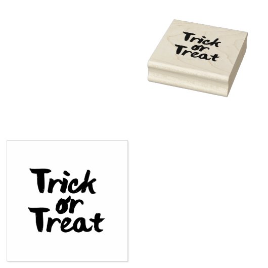 Trick or treat Halloween Brush Stroke Rubberstempel (Gestempeld)