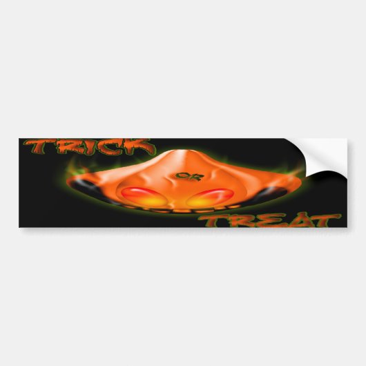 trick or treat Halloween Bumpersticker (Voorkant)