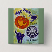 Trick or treat Halloween Button (Voorkant)