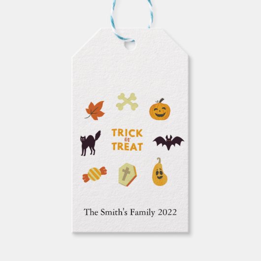 Trick or Treat Halloween Cadeaulabel (Voorkant)