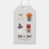 Trick or treat Halloween cadeaulabels (Voorkant)
