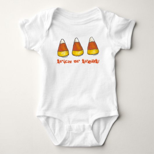 Trick or treat Halloween Candy Corn Candycorn Romper (Voorkant)