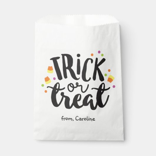 Trick or treat Halloween Candy Corn Cute Party Bedankzakje (Voorkant)