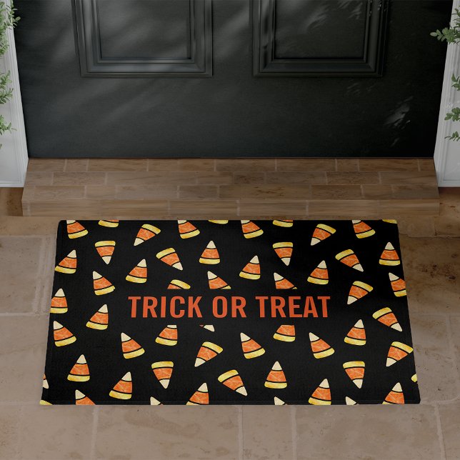 Trick or treat Halloween Candy Corn Print Deurmat (Creator heeft geüpload)