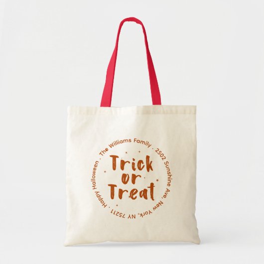 Trick or treat Halloween Canvas tas (Voorkant)
