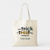 Trick or treat Halloween Canvas tas (Achterkant)