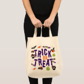 Trick or treat Halloween Canvas tas - Schattige en (Voorkant (product))