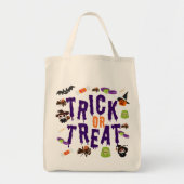 Trick or treat Halloween Canvas tas - Schattige en (Voorkant)