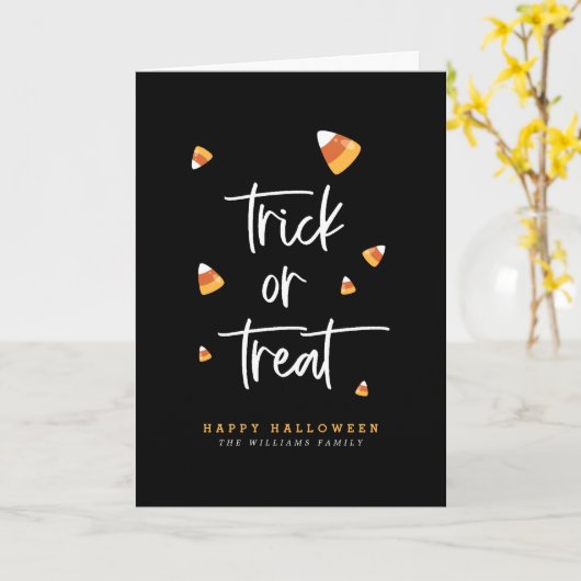 Trick or treat Halloween Card Kaart (Gele Bloem)