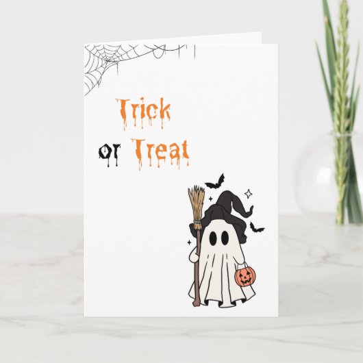 Trick or Treat Halloween Card Kaart (Voorkant)