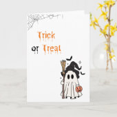 Trick or Treat Halloween Card Kaart (Gele Bloem)