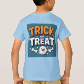 Trick Or Treat Halloween Cartoon Ghost T-shirt (Achterkant)
