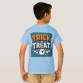 Trick Or Treat Halloween Cartoon Ghost T-shirt (Achterkant volledig)