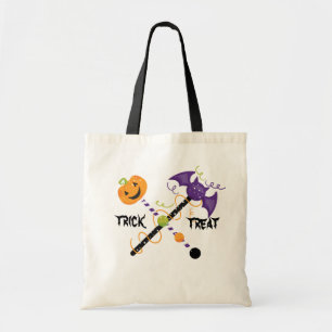 Trick or Treat Halloween Cartoon Heksenstaven Tote Bag