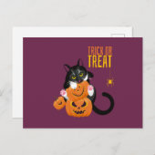 Trick or treat halloween Cat leuke Briefkaart (Voorkant / Achterkant)