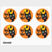 Trick or treat Halloween Cat Sticker (Vel)