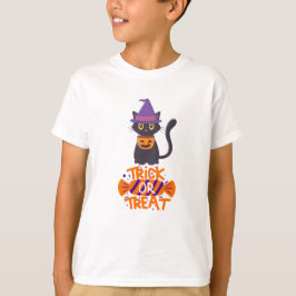 Trick or treat Halloween Cat T-shirt