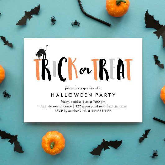 Trick or treat Halloween Celebration Kaart