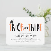 Trick or treat Halloween Celebration Kaart (Staand voorkant)