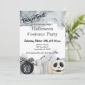 Trick or treat Halloween Costume Party Kaart (Staand voorkant)