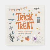 Trick or treat Halloween Creatures Birthday Party Servet (Voorkant)