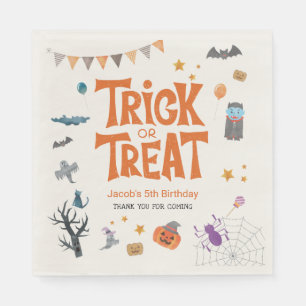 Trick or treat Halloween Creatures Birthday Party Servet