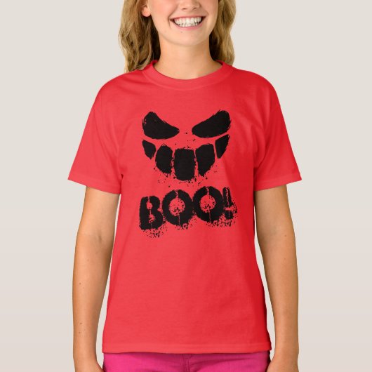 Trick or treat Halloween Creepy Funny Face T-Shir T-shirt (Voorkant)