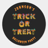 Trick or treat Halloween Custom Ronde Sticker (Voorkant)