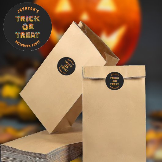 Trick or treat Halloween Custom Ronde Sticker