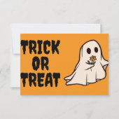 Trick or treat Halloween dag Bedankkaart (Achterkant)