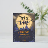 Trick or Treat Halloween Dance Party Invitation🎃 Feestdagenkaart (Staand voorkant)