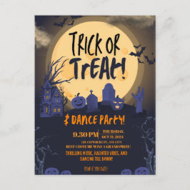 Trick or Treat Halloween Dance Party Invitation🎃 Feestdagenkaart