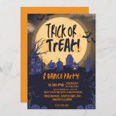 Trick or Treat Halloween Dance Party Invitation🎃 Kaart (Voorkant / Achterkant)